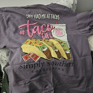 Simply Southern Women's Purple Taco Life T-Shirt